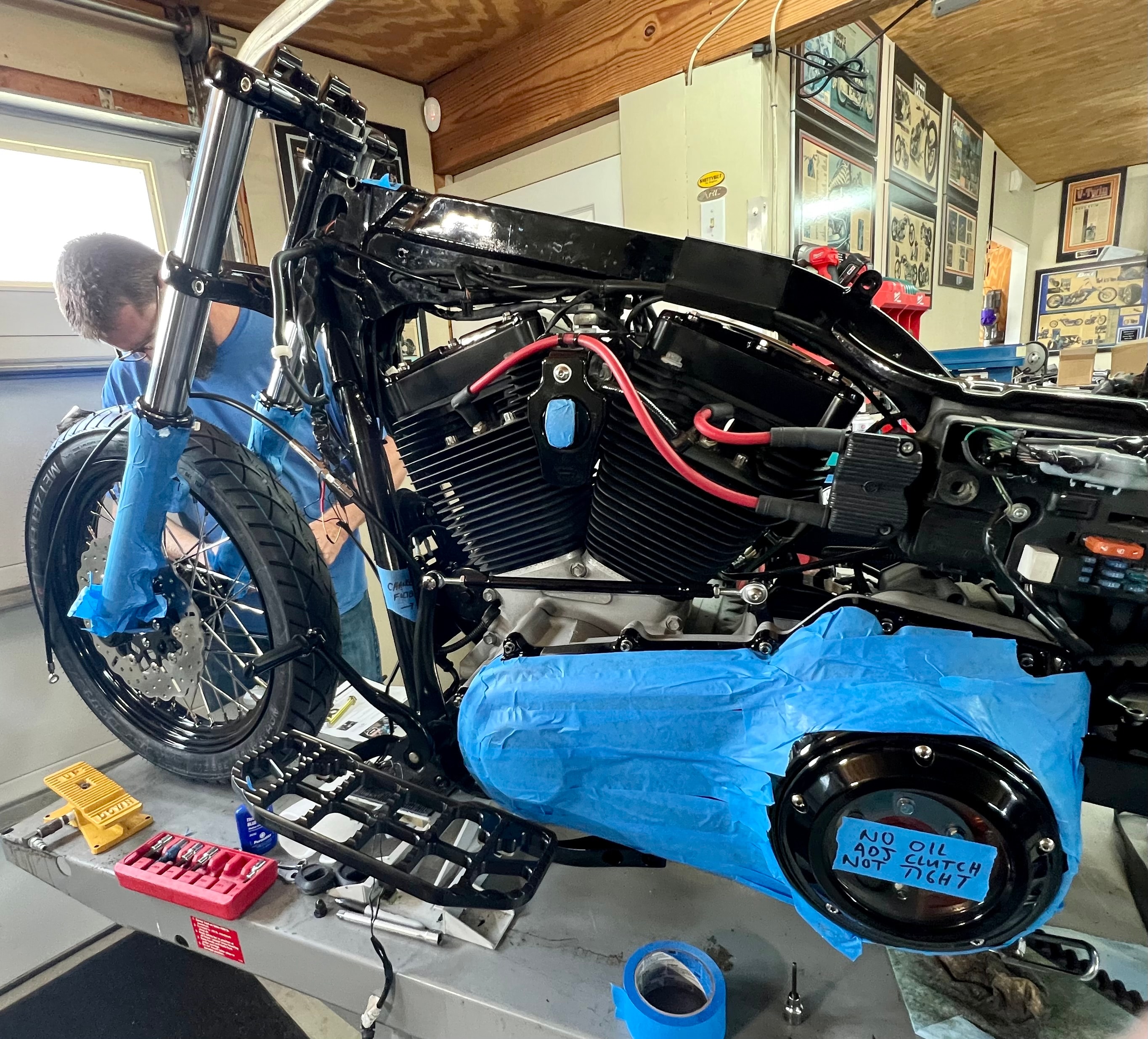 The Matrix custom Harley-Davidson Dyna build photo 13 by Doug Keim Creative Cycles