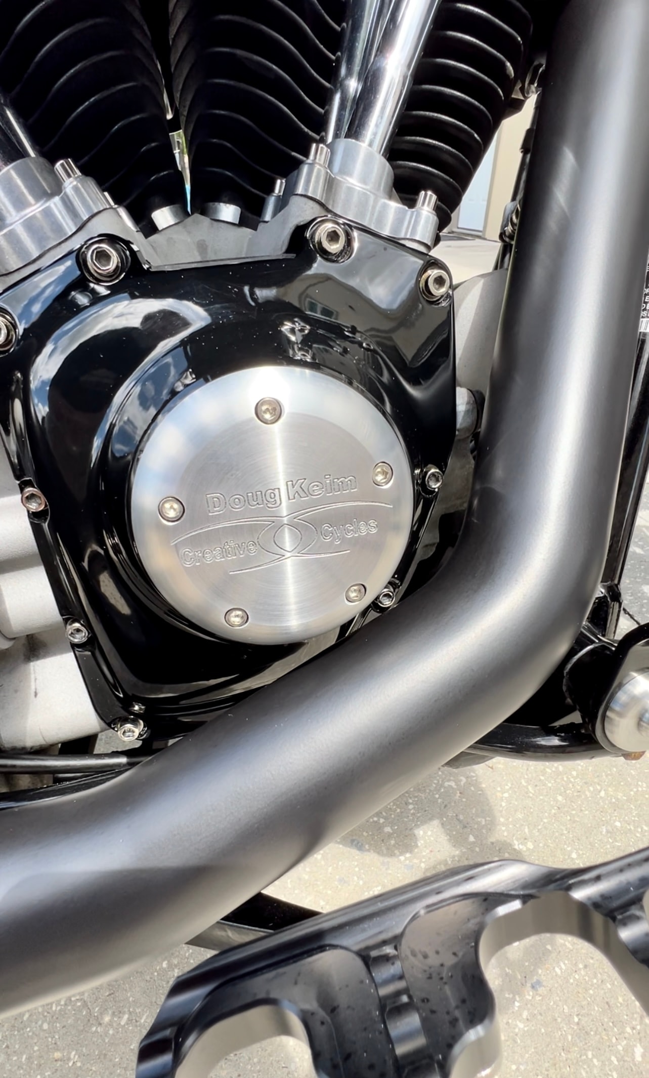 The Matrix custom Harley-Davidson Dyna build photo 11 by Doug Keim Creative Cycles
