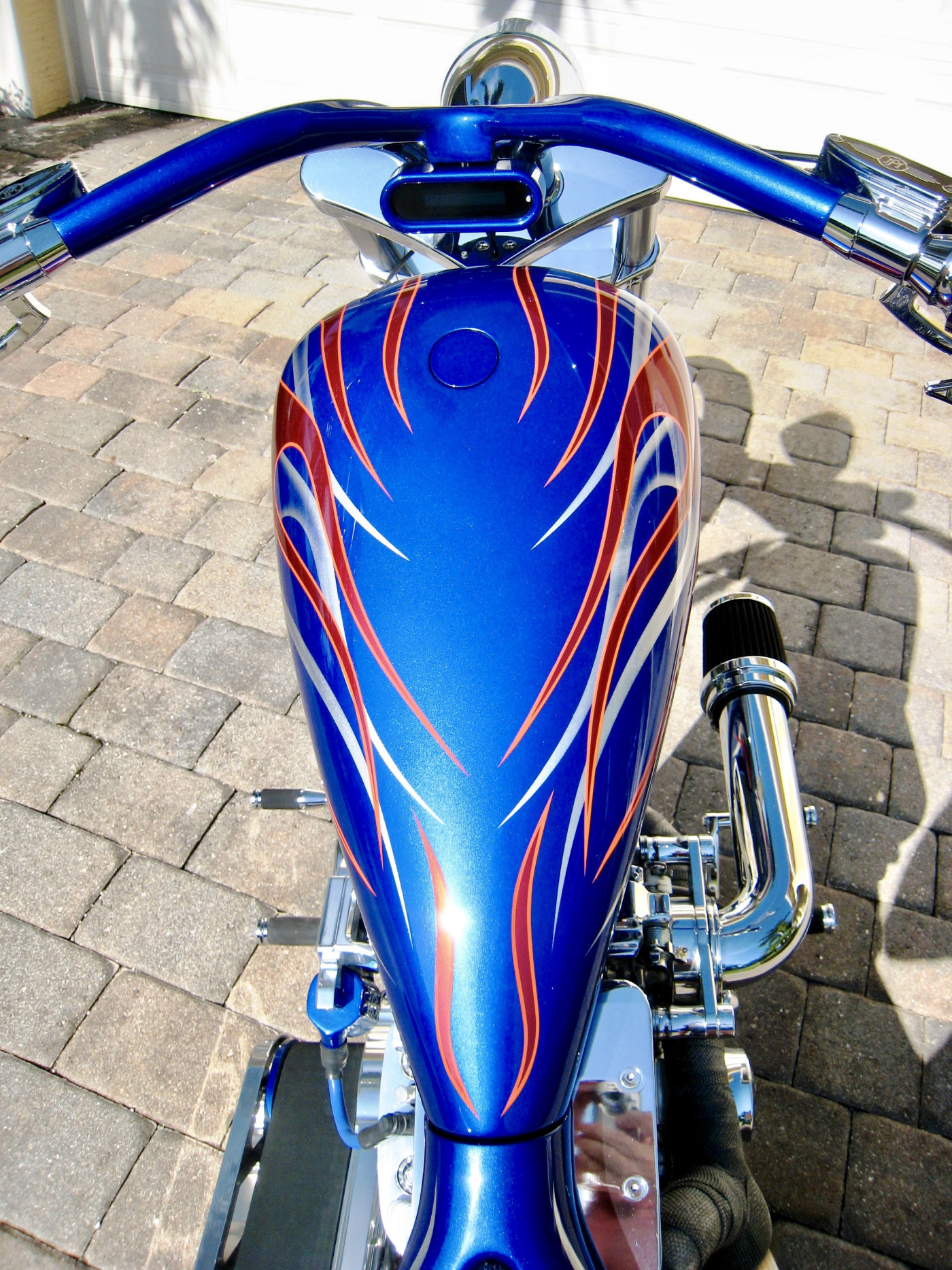 Creative Cycles "BLUE" — hand-crafted custom motorcycle built by Doug Keim at Creative Cycles, Umatilla FL