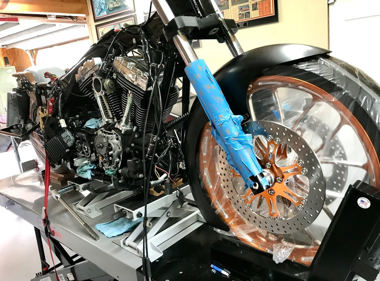"Orange Tang" Custom H-D Road King — hand-crafted custom motorcycle built by Doug Keim at Creative Cycles, Umatilla FL