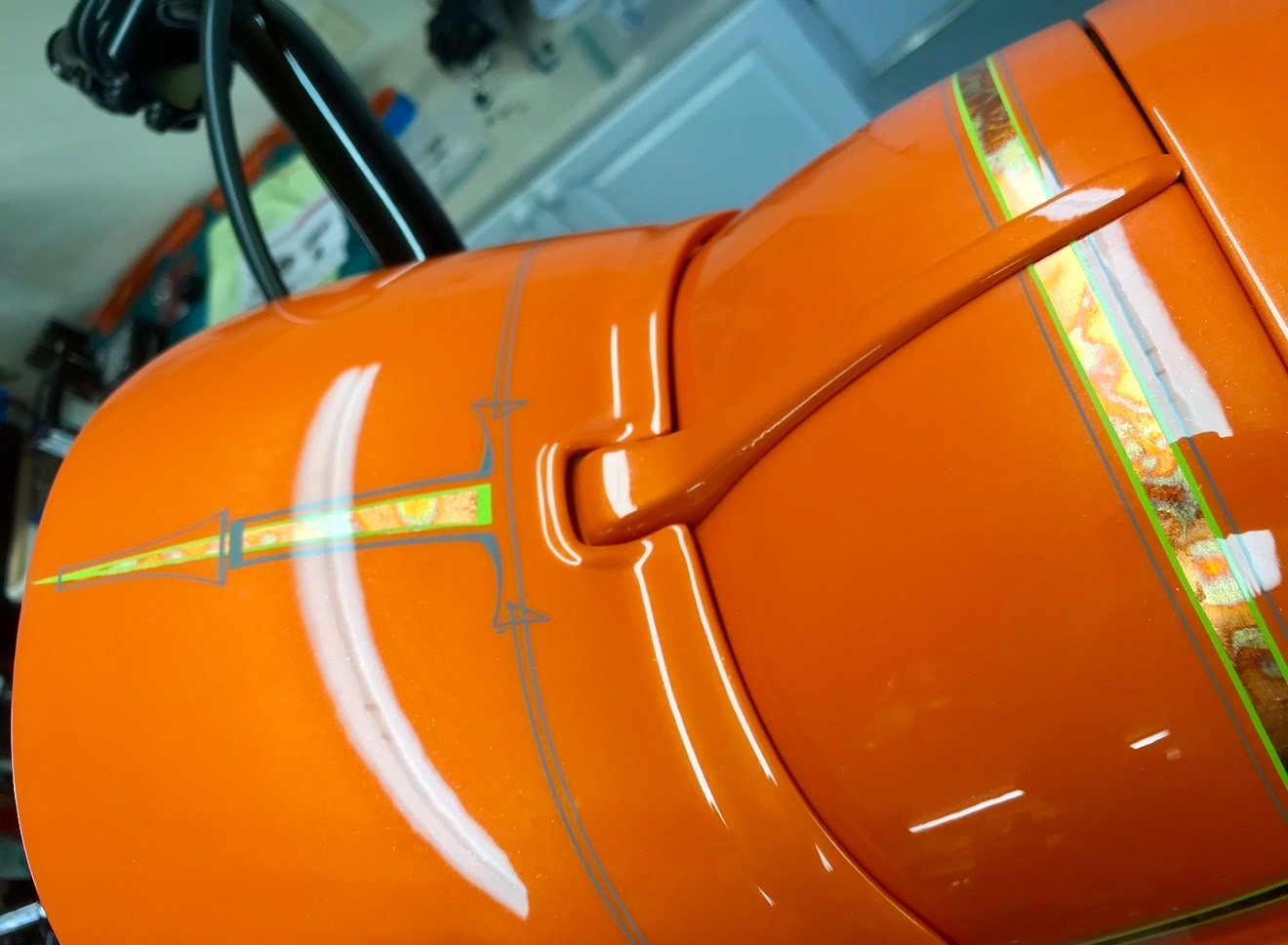 "Orange Tang" Custom H-D Road King — hand-crafted custom motorcycle built by Doug Keim at Creative Cycles, Umatilla FL